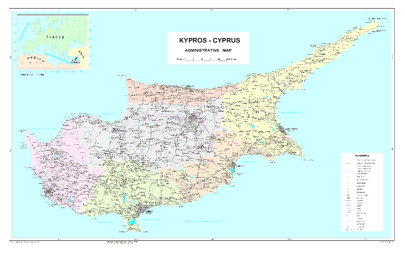 административная карта кипра