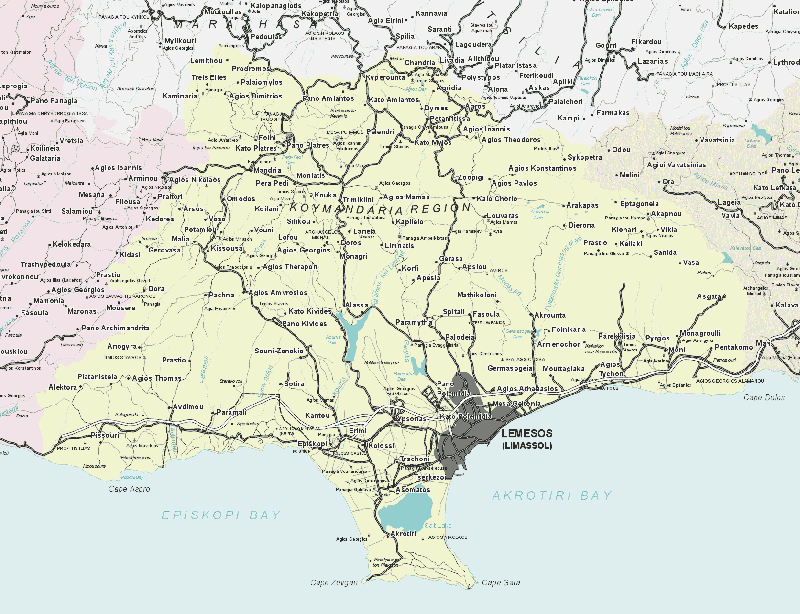 карта лимассола весь регион