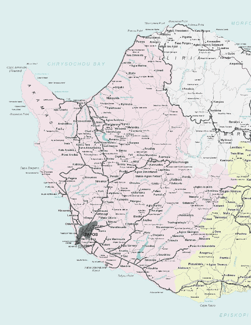 карта пафос регион