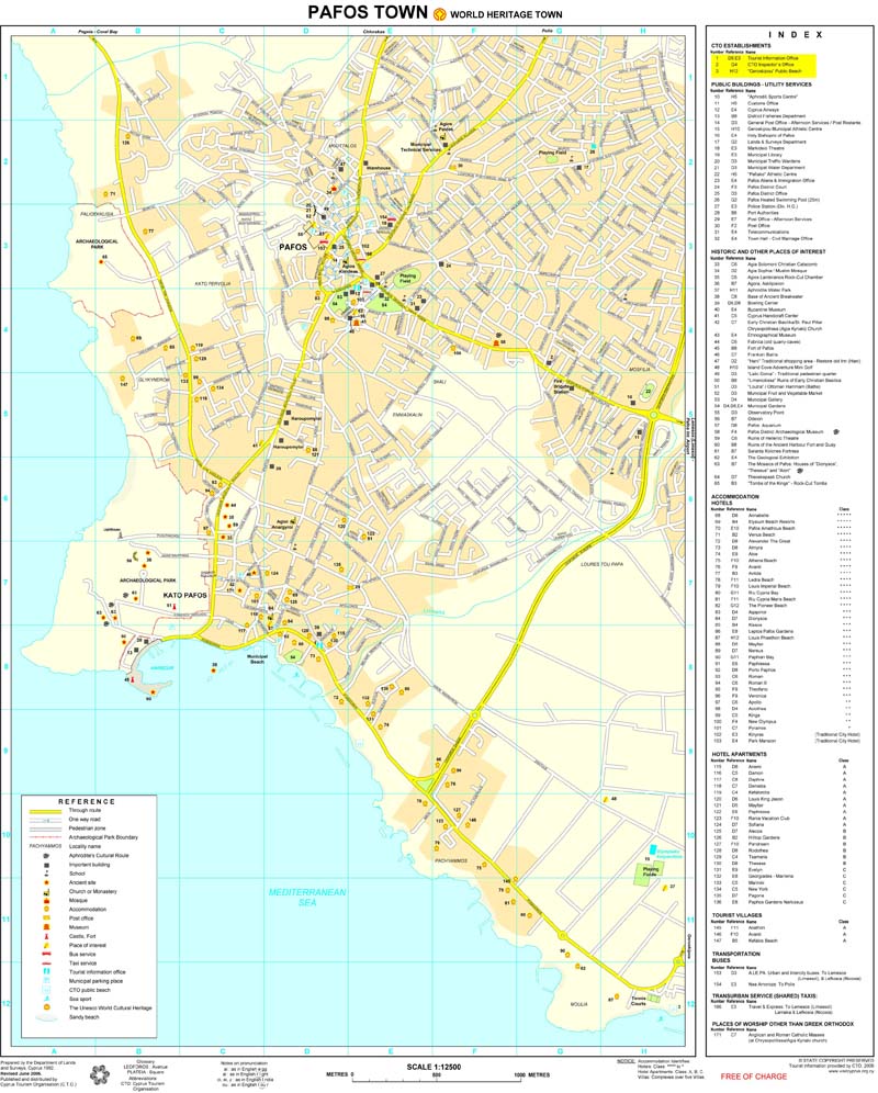 карта пафоса центр